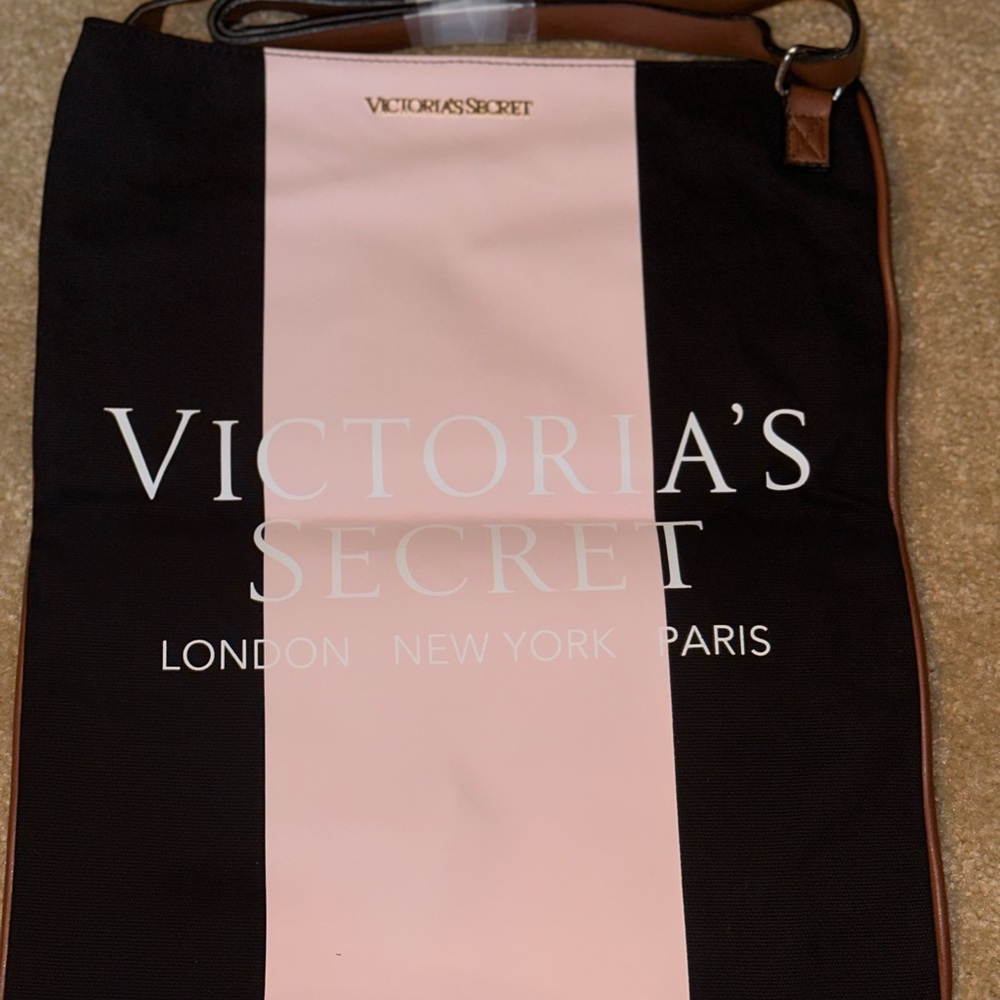 Victoria's Secret Pink and Black Runway Tote Bag